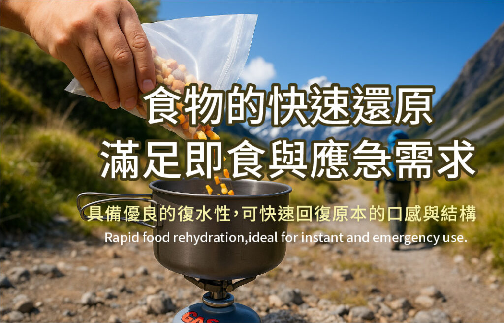 食物的快速還原 滿足即食與應急需求