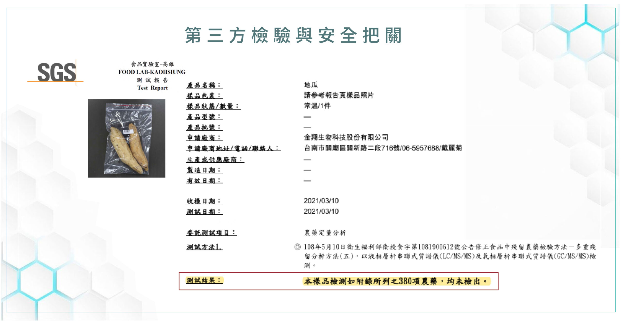 SGS第三方檢驗與安全把關